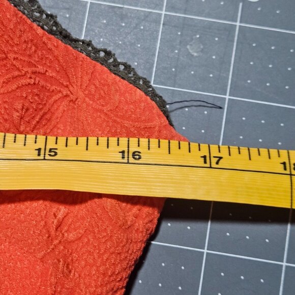 Anthropologie Moulinette Soeurs Women's Silk Jacquard Color Block Dress Orange/B - Picture 14 of 16